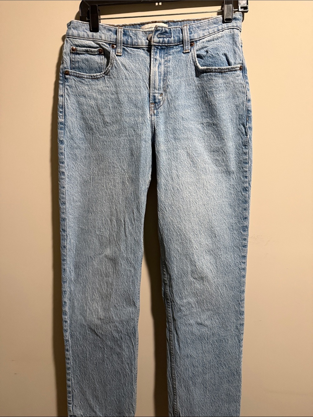 Abercrombie & Fitch Light Wash Straight-Leg Jeans